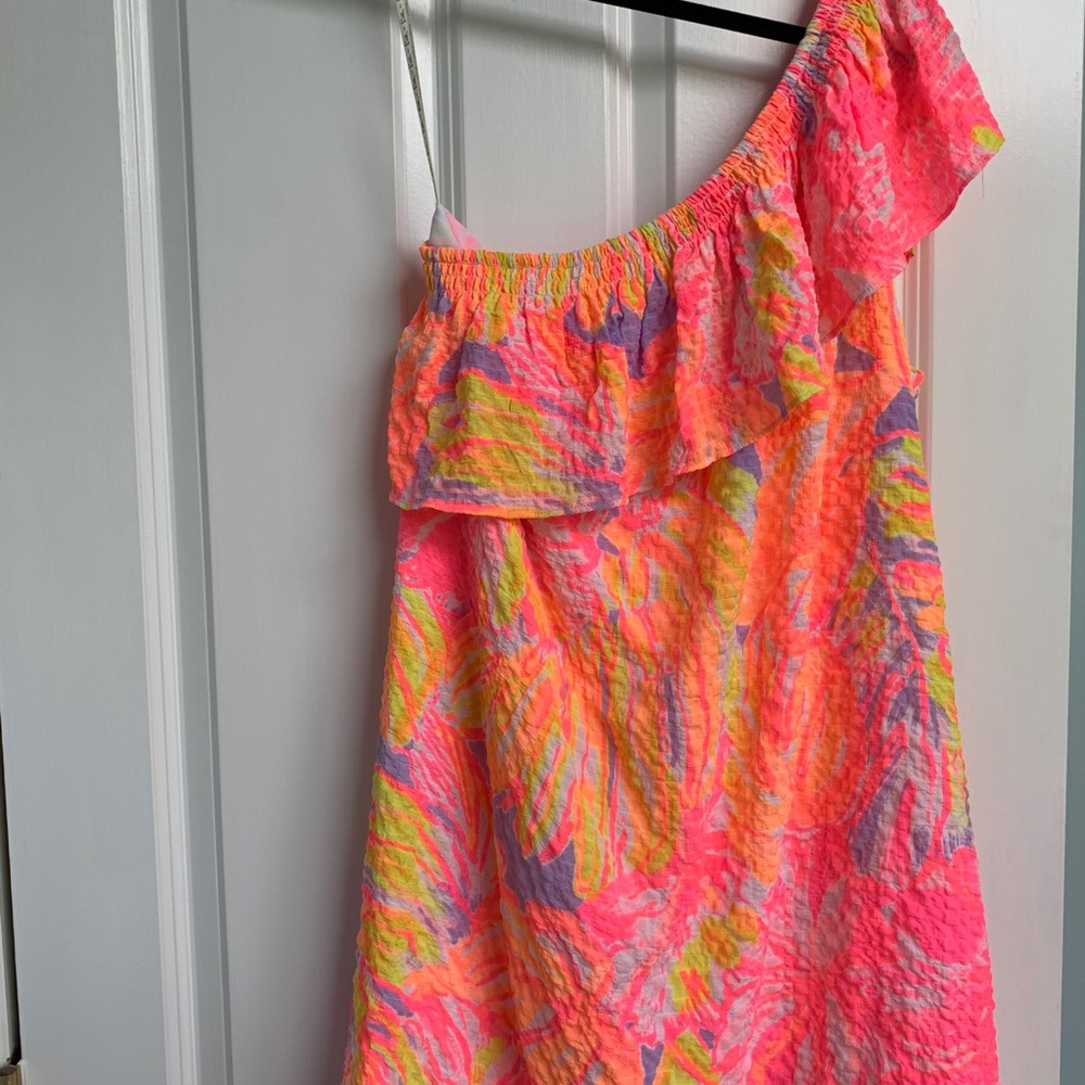 Lilly Pulitzer One-Shoulder Dress, Size L